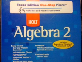 [bd20a] @Full# *Download@ Holt Algebra 2 Texas: One-Stop Planner with Test and Practice Generator CD-ROM Algebra 2 - Rinehart and Winston Holt ~PDF!
