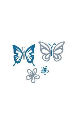 [2dd04] @Read% Butterflies: 150 Lined Journal Pages Planner Diary Notebook Featuring Blue Illustrated Butterflies on the Cover -  *ePub@