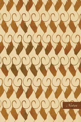 [d6961] ^Download! Notes: 6x9 Ruled Lined Notebook - Aboriginal Curve Spiral Cross Frame Kaleidoscope - Retro Brown Worn Out Vintage Seamless Pattern Cover. Matte Softcover and Cream Interior Papers. -  !P.D.F~
