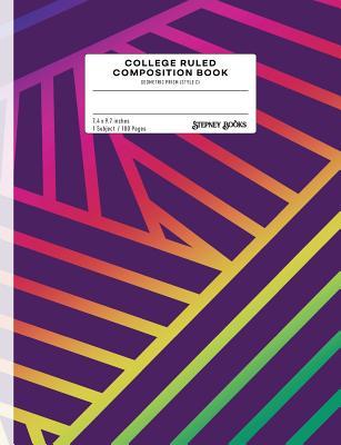 [cecbc] #F.u.l.l.^ @D.o.w.n.l.o.a.d# College Ruled Composition Book: Geometric Prism (Style C) - Stepney Books !ePub~