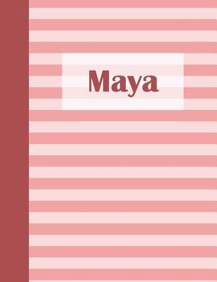[b4ce9] @Download% Maya: Personalized Composition Book - School Notebook, College Ruled (Lined), Pastel Pink Stripe Pattern with First Name - Namester Publishing %PDF~