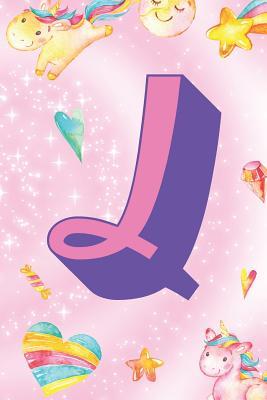 [72661] ^Download@ J: Personalized Monogram Initial For First Or Last Name, Unicorn Design on Pink Star Dream Fantasy Pattern, Lined Paper Note Book For Girls To Draw, Sketch & Crayon or Color (Kids Teens Adult Journal With Hearts Flowers Candy) - Janice H. McKlansky Publishing %PDF^