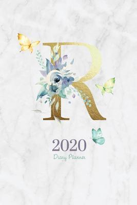 [89758] @Read* 2020 Diary Planner: Butterflies & Flowers January to December 2020 Diary Planner With Gold R Monogram. - Elizabeth Riley @P.D.F%